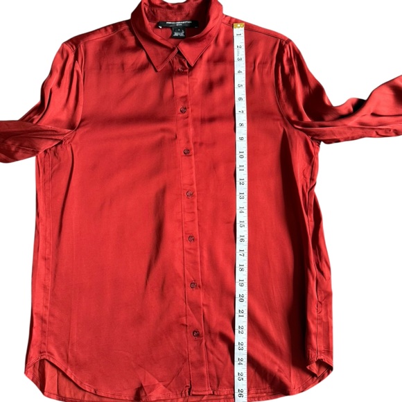 French Connection Satin Button Up Shirt - Picture 5 of 8